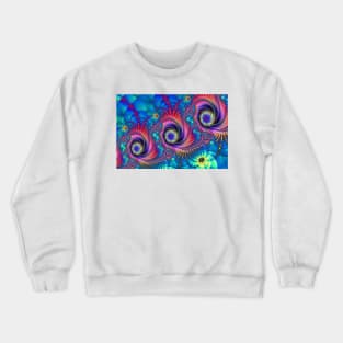 Stylized Roses Abstract Crewneck Sweatshirt